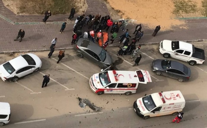 حادث سير سابق شمال مدينة غزة (أرشيف)